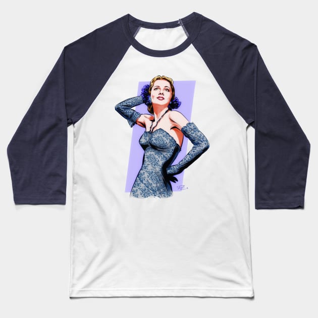 Joan Fontaine - An illustration by Paul Cemmick Baseball T-Shirt by PLAYDIGITAL2020